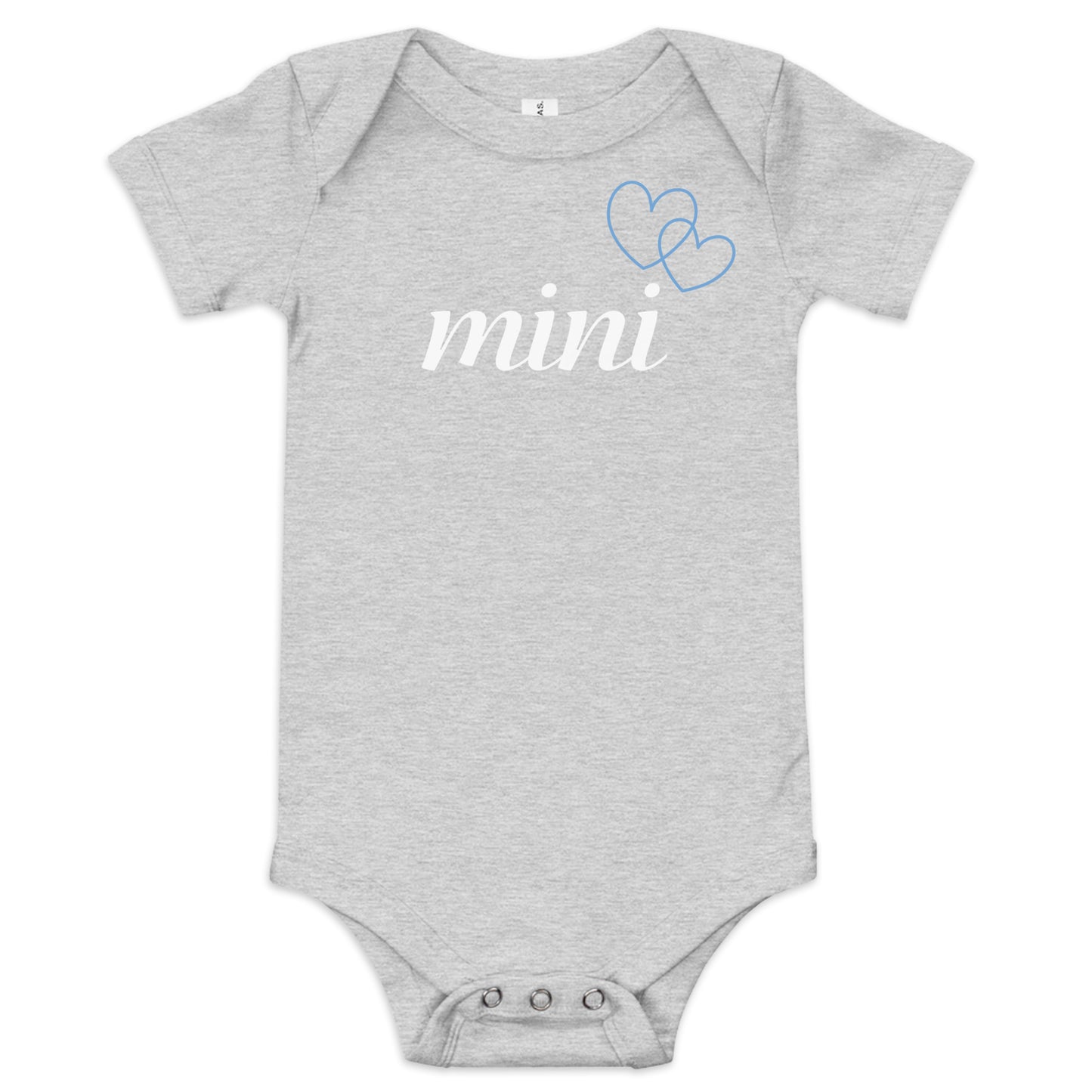 "mini" blue hearts - Baby short sleeve one piece