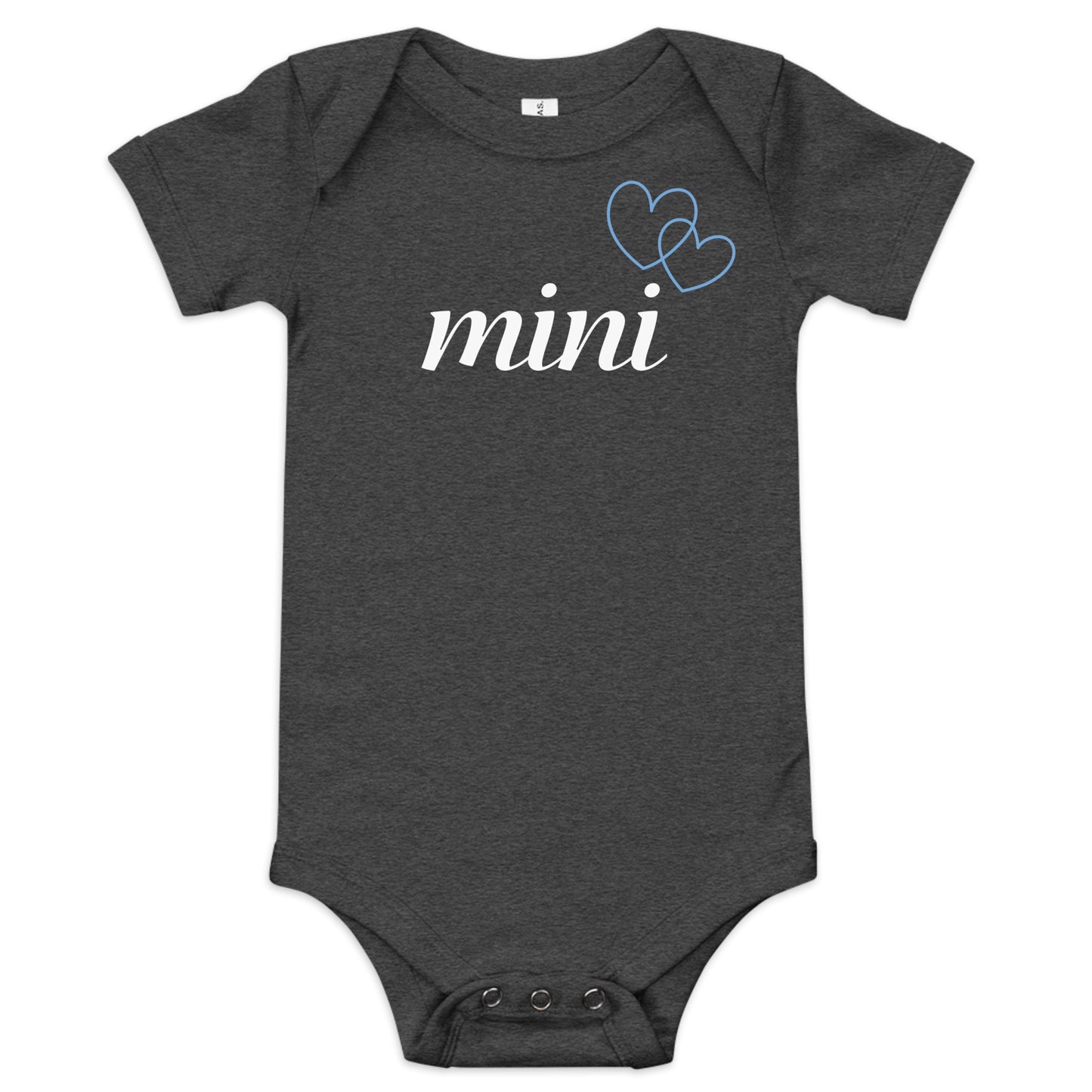 "mini" blue hearts - Baby short sleeve one piece