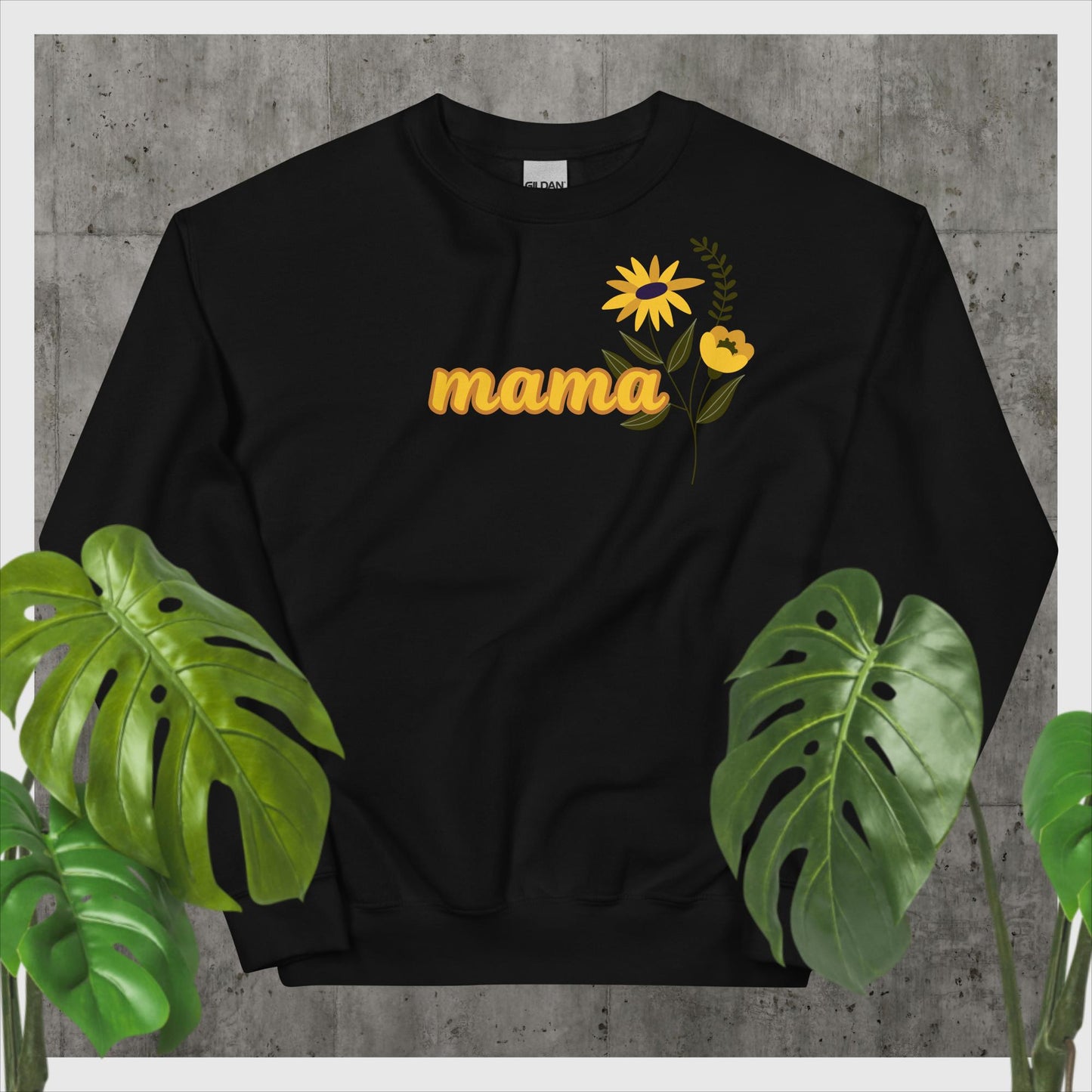 "mama" yellow flowers - Sweatshirt