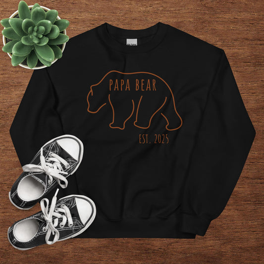 "papa bear est. 2025" - Sweatshirt