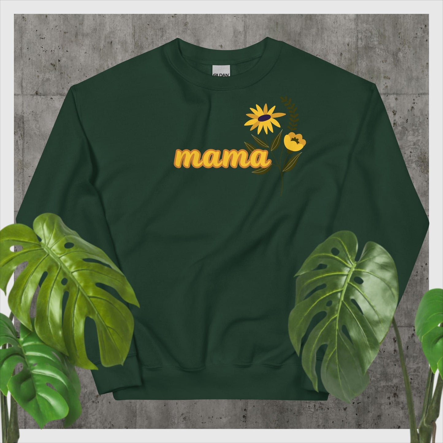 "mama" yellow flowers - Sweatshirt