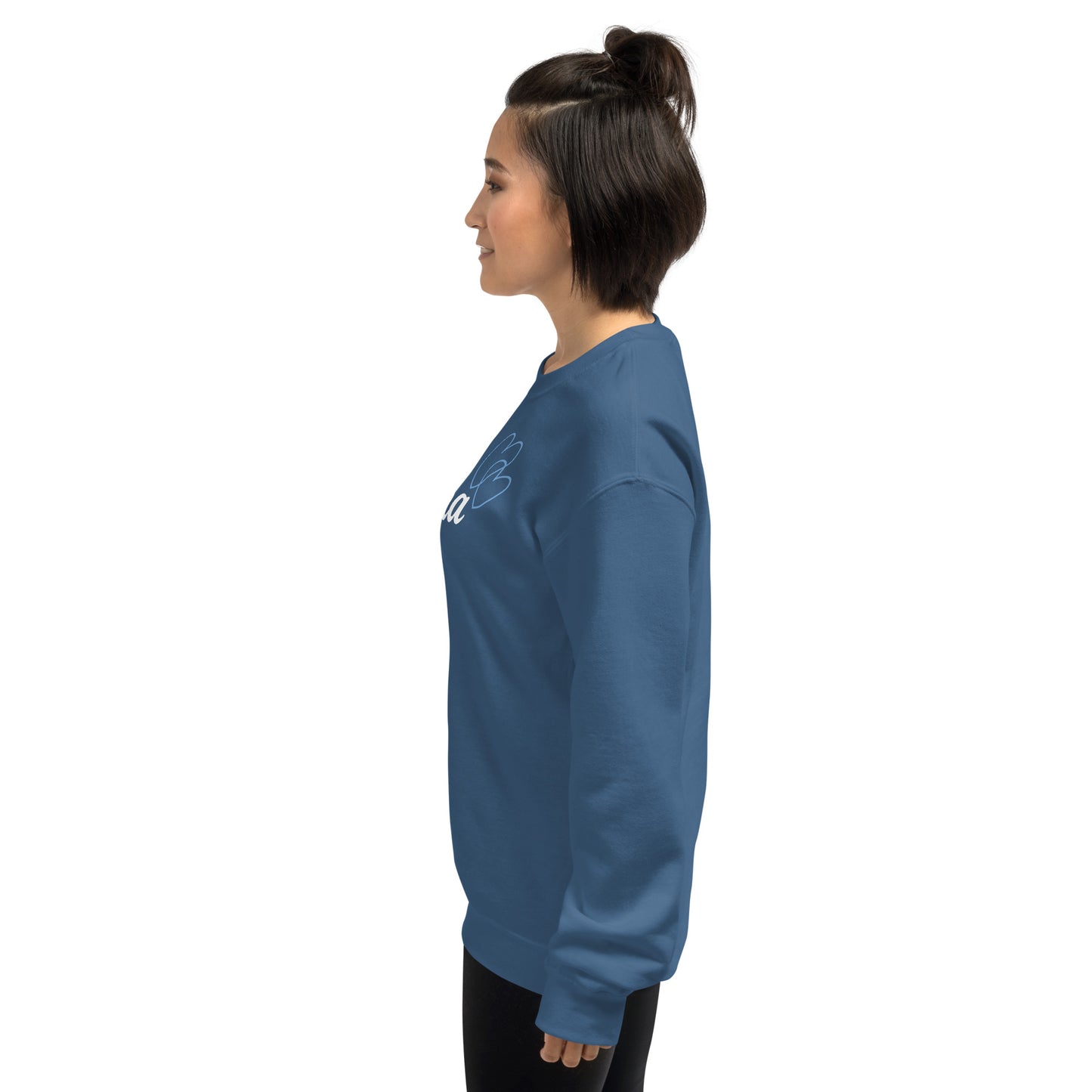 "mama" blue hearts sweatshirt