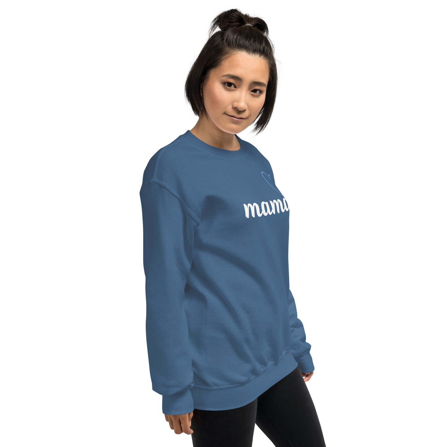 "mama" blue hearts sweatshirt