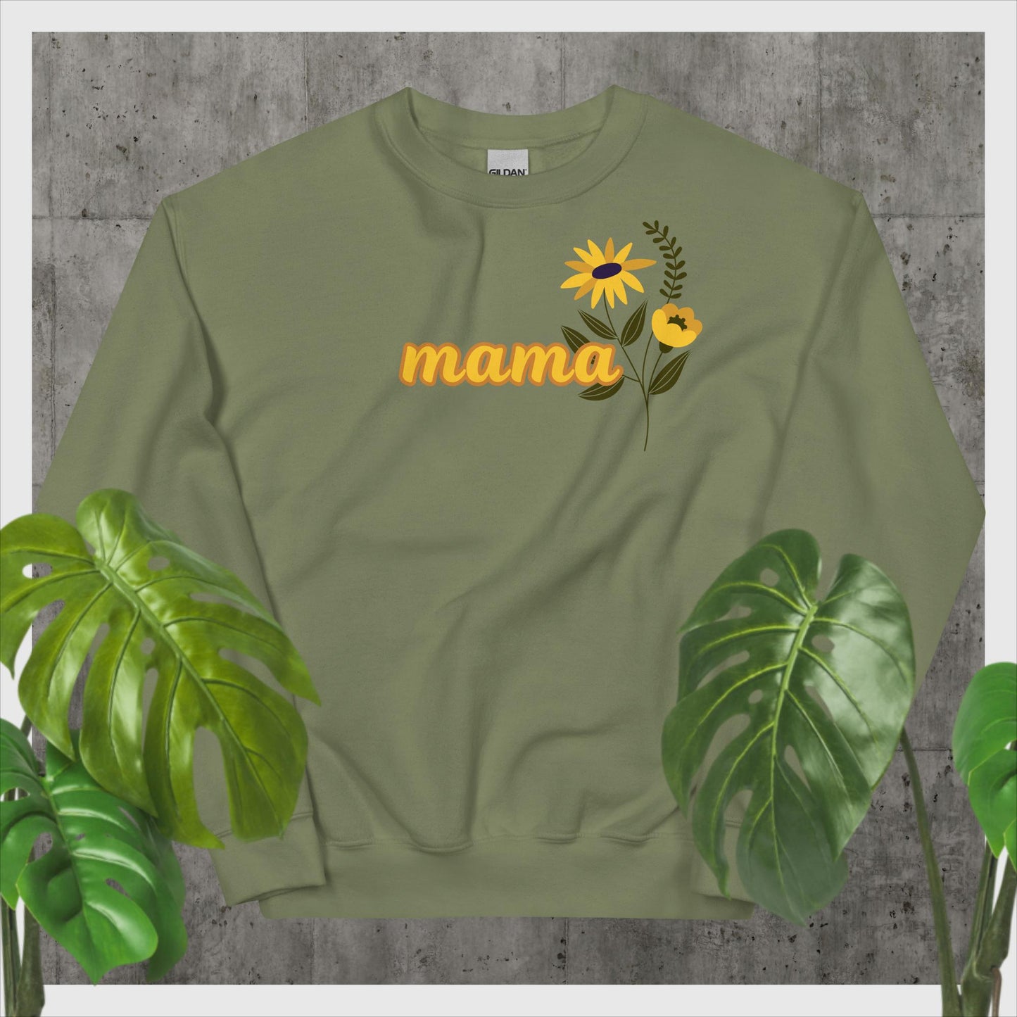 "mama" yellow flowers - Sweatshirt