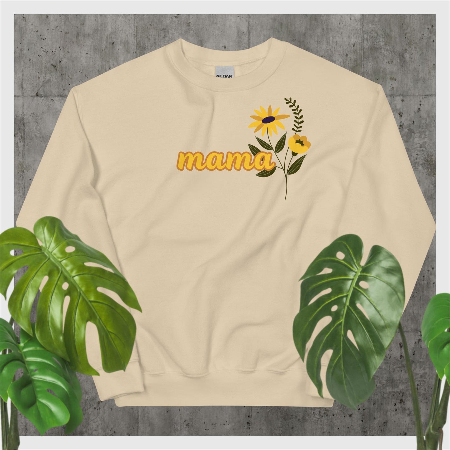 "mama" yellow flowers - Sweatshirt