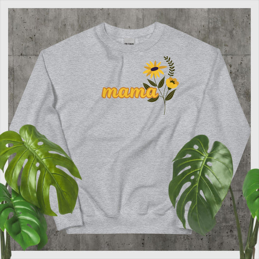 "mama" yellow flowers - Sweatshirt