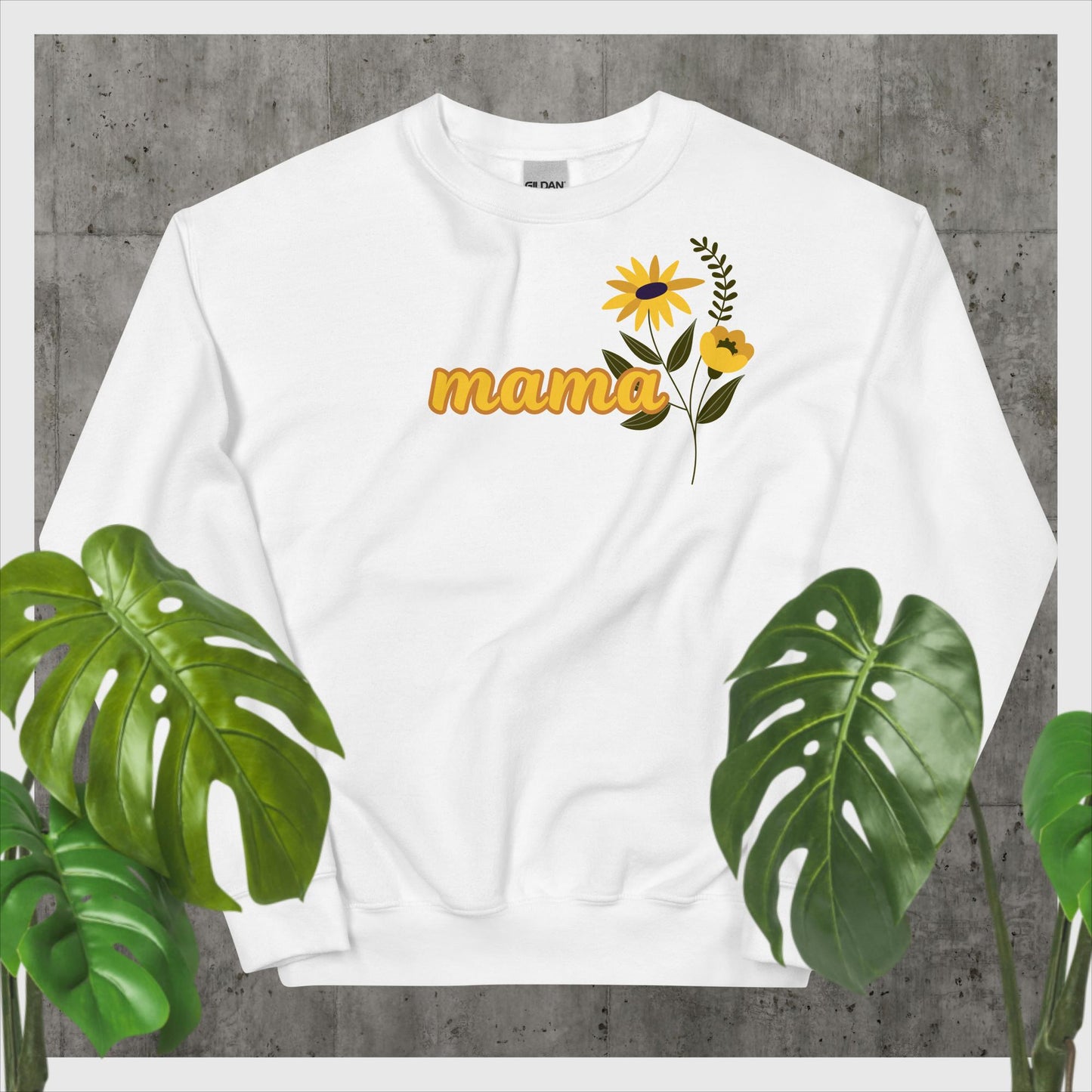 "mama" yellow flowers - Sweatshirt